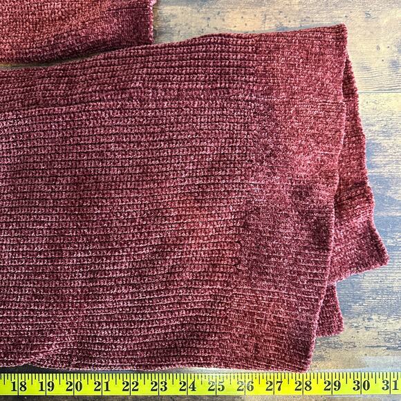 Matty M Cozy Cable Open Front Chenille Duster Cardigan Sweater Medium Boho - Picture 5 of 7